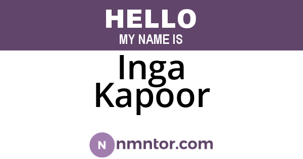 Inga Kapoor