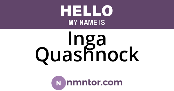 Inga Quashnock