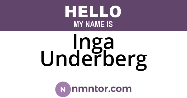 Inga Underberg