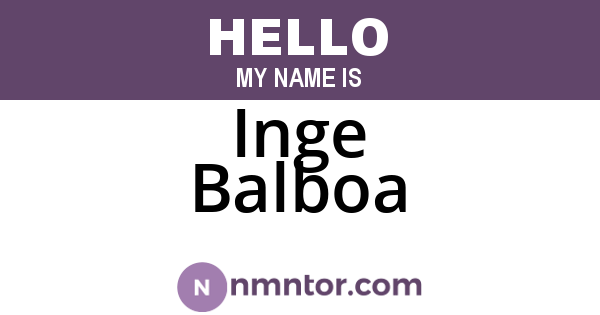 Inge Balboa