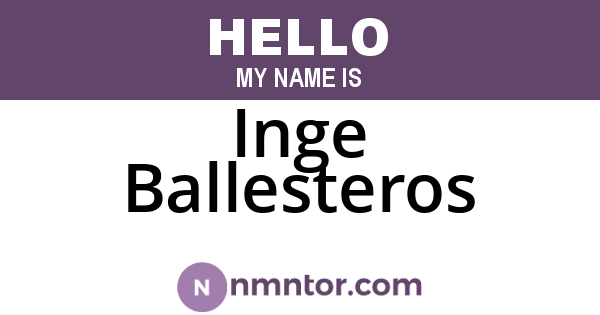 Inge Ballesteros