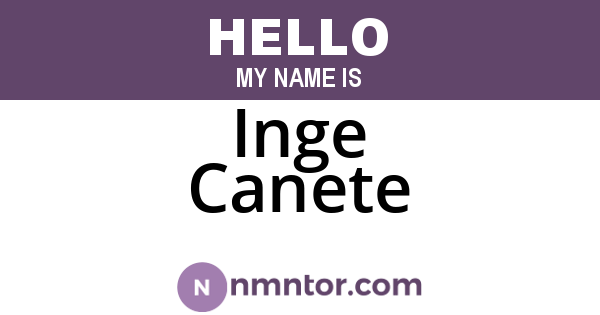 Inge Canete
