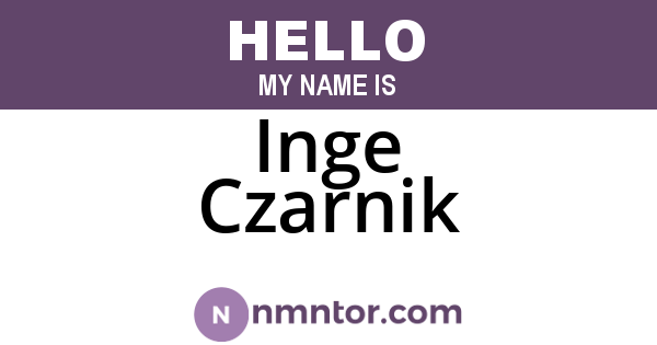 Inge Czarnik