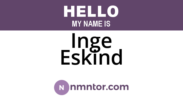 Inge Eskind