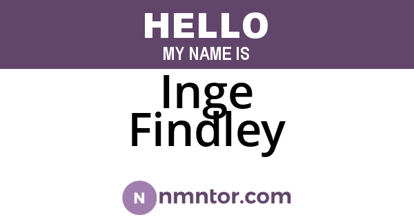 Inge Findley