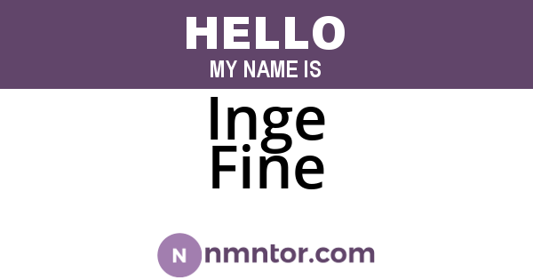 Inge Fine
