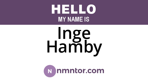 Inge Hamby