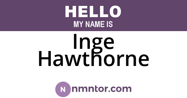Inge Hawthorne