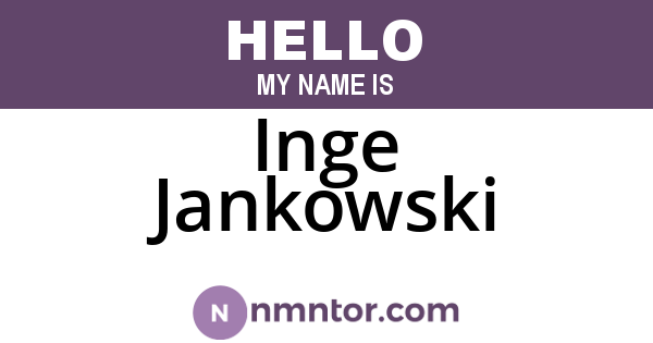 Inge Jankowski