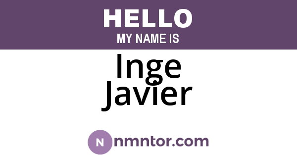 Inge Javier