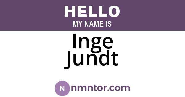 Inge Jundt