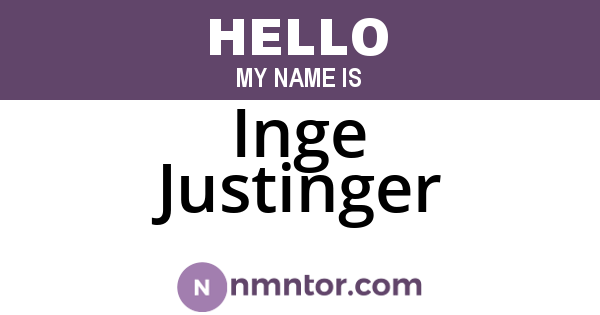 Inge Justinger