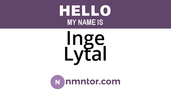 Inge Lytal