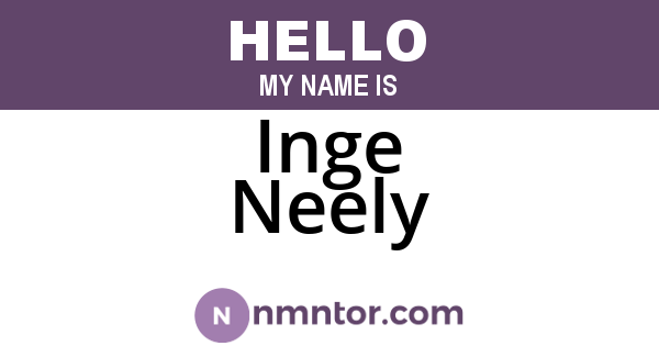 Inge Neely