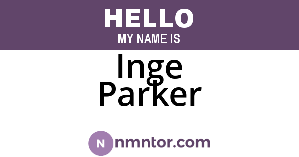 Inge Parker