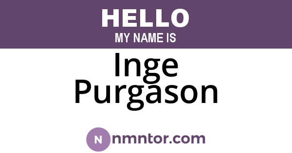 Inge Purgason