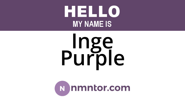 Inge Purple