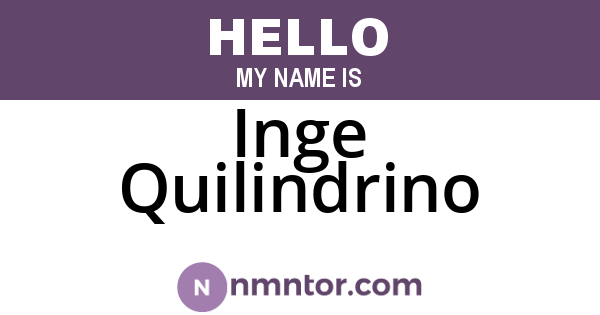 Inge Quilindrino
