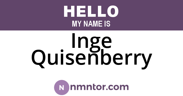 Inge Quisenberry