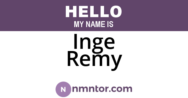 Inge Remy
