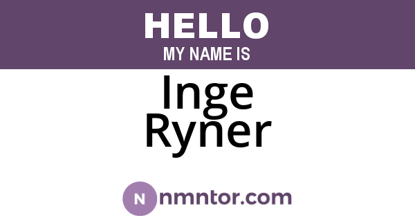 Inge Ryner
