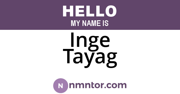 Inge Tayag