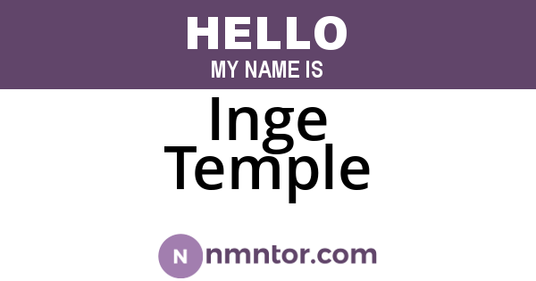Inge Temple