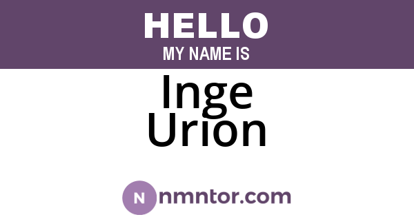 Inge Urion