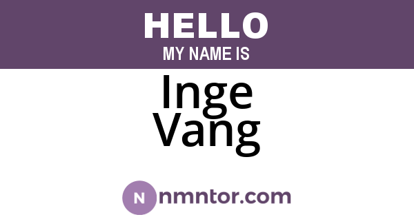 Inge Vang