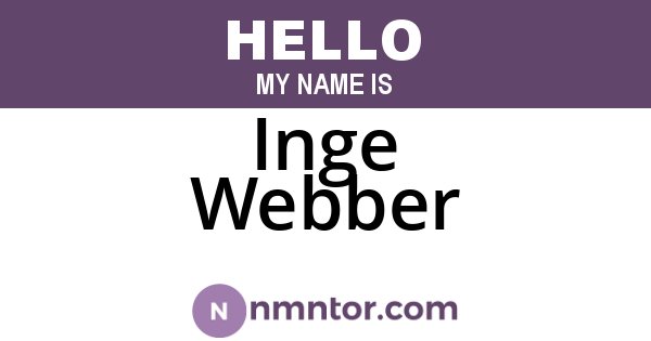 Inge Webber