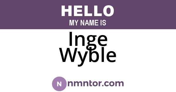 Inge Wyble