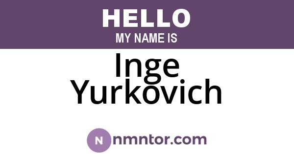 Inge Yurkovich