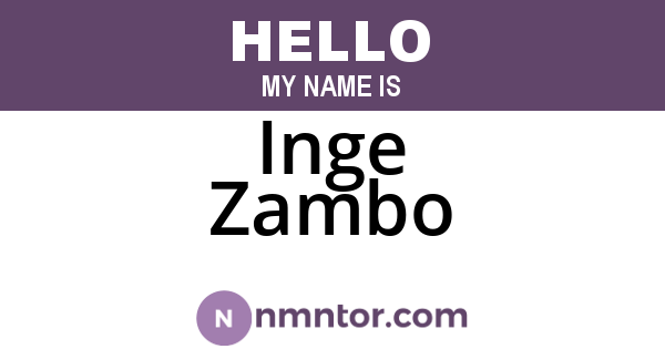 Inge Zambo