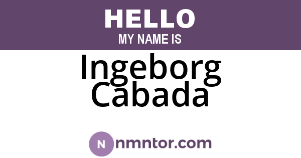 Ingeborg Cabada