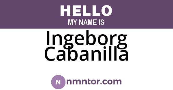 Ingeborg Cabanilla