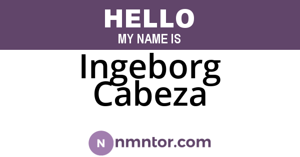 Ingeborg Cabeza