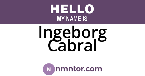 Ingeborg Cabral