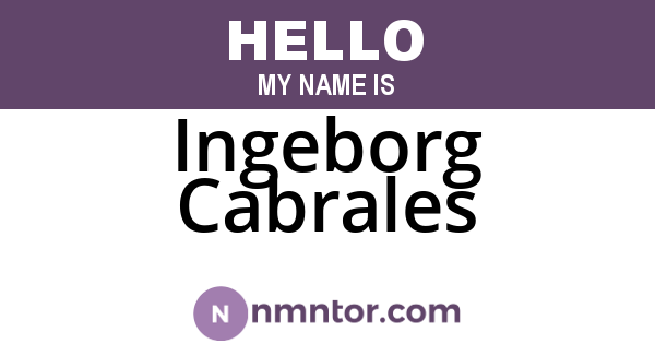 Ingeborg Cabrales