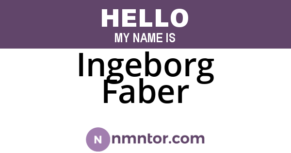 Ingeborg Faber