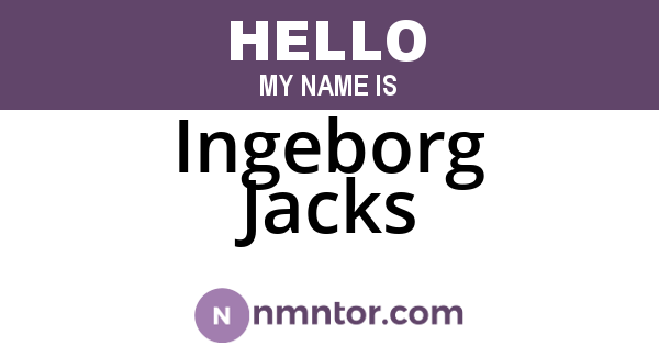 Ingeborg Jacks