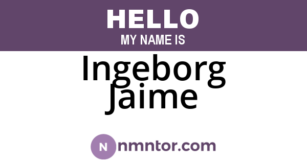 Ingeborg Jaime