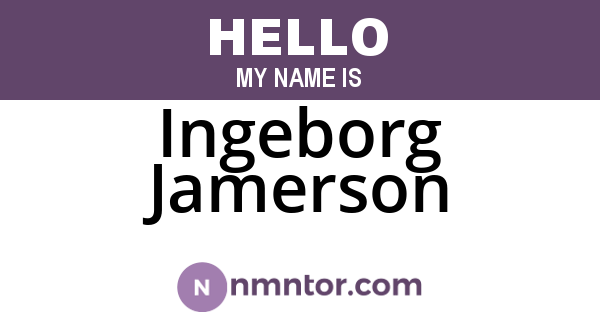 Ingeborg Jamerson