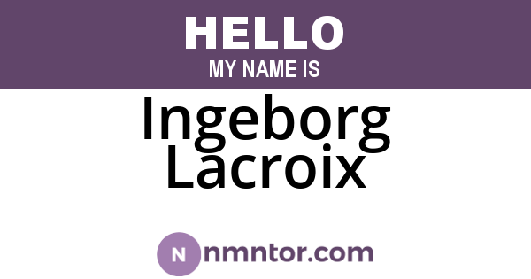 Ingeborg Lacroix