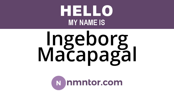 Ingeborg Macapagal