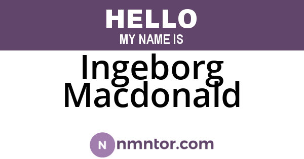 Ingeborg Macdonald