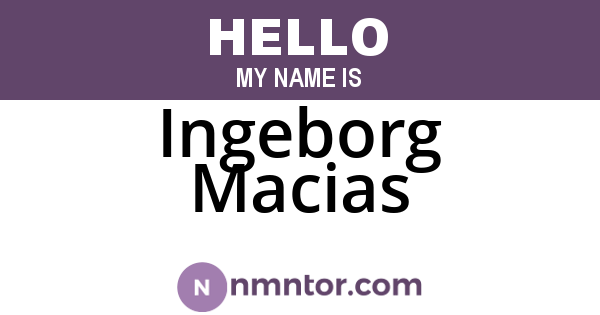 Ingeborg Macias