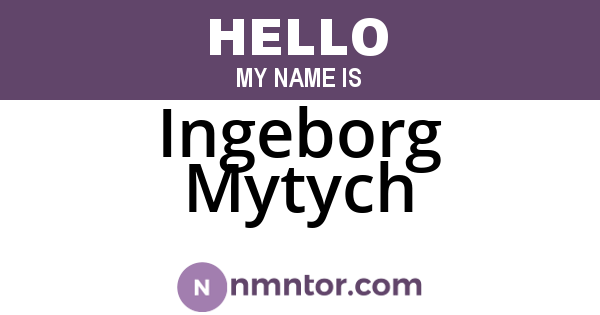 Ingeborg Mytych