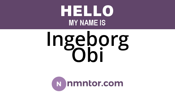 Ingeborg Obi