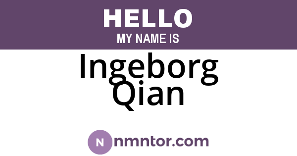 Ingeborg Qian