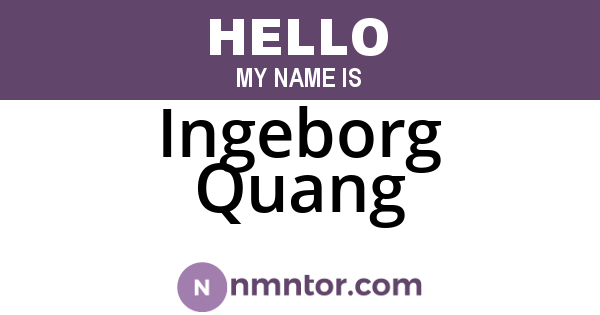 Ingeborg Quang